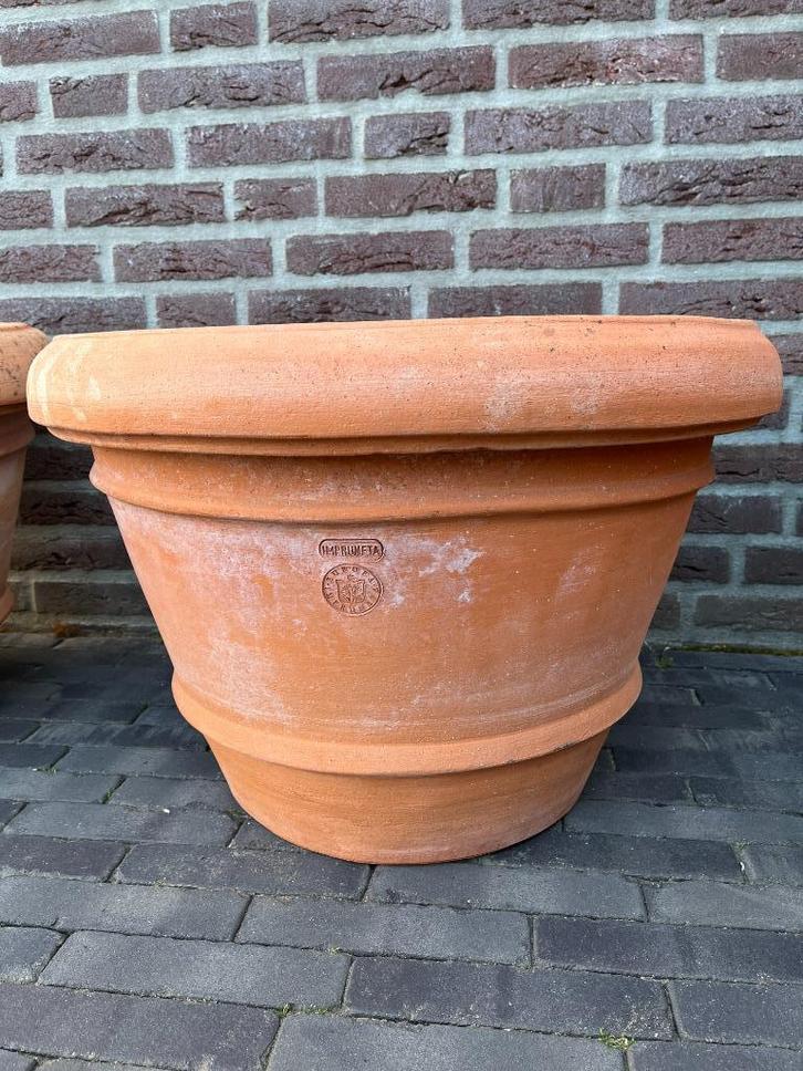 Zeer Exclusieve Hele Grote Impruneta Terracotta Bloempot, Tuin en Terras, Bloempotten, Zo goed als nieuw, Terracotta, Binnen, Balkon