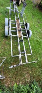 boottrailer tandemasser geremd 1700 kg, Watersport en Boten, Boottrailers, Ophalen, Gebruikt, Open zeilboottrailer, 1500 tot 3000 kg