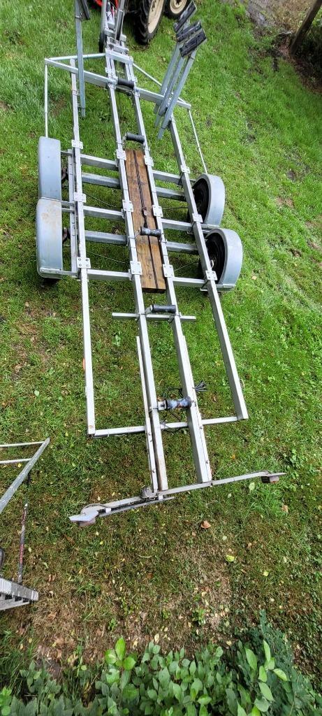 boottrailer tandemasser geremd 1700 kg, Watersport en Boten, Boottrailers, Gebruikt, Open zeilboottrailer, 1500 tot 3000 kg, 6 tot 9 meter