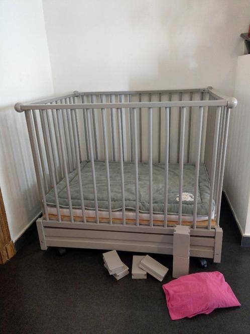 Compact park in 1 stuk op wieltjes, met matras en parklegger, Kinderen en Baby's, Babyparken, Zo goed als nieuw, Rechthoekig, In hoogte verstelbaar