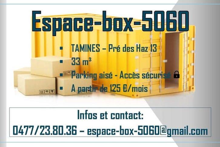 Garage-box de stockage 33 m³ à Tamines, Services & Professionnels, Déménageurs & Stockage