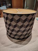 Vintage hangende lampenkap dia 40cm / h 30cm, Huis en Inrichting, Lampen | Lampenkappen, Ophalen of Verzenden, Grijs