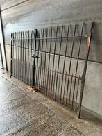 Antiek landelijk dubbel hekken vol smeedijzeren, Ophalen, Gebruikt, IJzer, Draaipoort