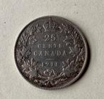 Canada 25 cents 1918, Enlèvement ou Envoi, Monnaie en vrac, Argent, Amérique du Nord