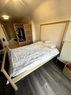 IKEA bed (frame + lattenbodem), Huis en Inrichting, Slaapkamer | Bedden, Ophalen, Gebruikt, Beige, 140 cm