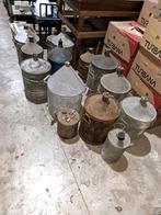 Tonnen kruiken oude zinken olie kruiken decoratie, Enlèvement ou Envoi