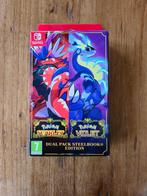 Pokémon Scarlet & Violet Dual Pack Steelbook Edition, Games en Spelcomputers, Nieuw, Vanaf 7 jaar, Role Playing Game (Rpg), Ophalen of Verzenden