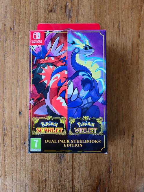 Pokémon Scarlet & Violet Dual Pack Steelbook Edition, Games en Spelcomputers, Games | Nintendo Switch, Nieuw, Role Playing Game (Rpg)