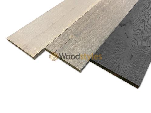 Massief eiken plank | 19 mm | Div. kleuren | Grote voorraad, Doe-het-zelf en Bouw, Hout en Planken, Nieuw, Plank, Eiken, 250 tot 300 cm