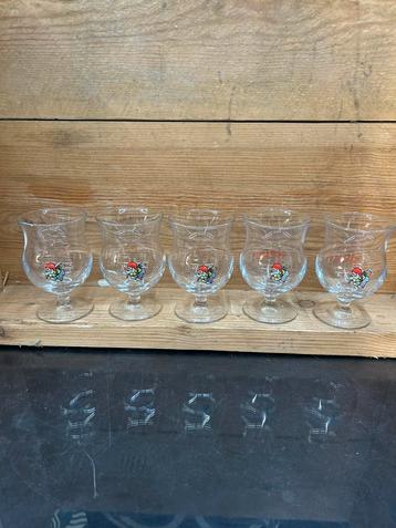 Kleine la chouffe glazen 7cl, Ophalen of Verzenden, Gebruikt, Glas of Glazen