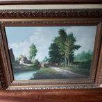 Olieverf op paneel boerderij periode 1900 Henry Schouten, Antiek en Kunst, Kunst | Schilderijen | Klassiek, Ophalen