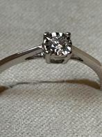 Ring wit goud 18 karaat briljant. Promo., Ophalen of Verzenden, Nieuw, Wit