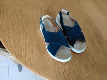 sandalen,donker blauw, daim maat 38 Alice ( house of feet)  beschikbaar voor biedingen