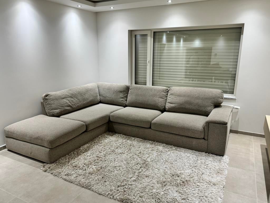 Hoeksalon, Huis en Inrichting, Zetels | Complete zithoeken, Zo goed als nieuw, Stof, Ophalen