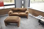 Cassina Maralunga Vico Magistretti design sofa en footstool, Gebruikt, 150 tot 200 cm, 75 tot 100 cm, Ophalen of Verzenden