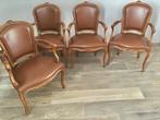 4 leuke zeteltjes/stoeltjes, Huis en Inrichting, Stoelen, Ophalen, Gebruikt, Bruin, Vier