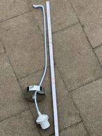 Socket met witte stoffen kabel en chromé plafondkap, 60cm, Ophalen, Zo goed als nieuw