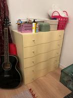 Meuble à tiroirs jaune avec jolis tiroirs ondulés, Maison & Meubles, 25 à 50 cm, 5 tiroirs ou plus, Moins de 100 cm, Synthétique