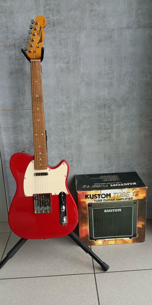 electrische gitaar XLine by Farida en versterker kustom tube, Muziek en Instrumenten, Snaarinstrumenten | Gitaren | Elektrisch