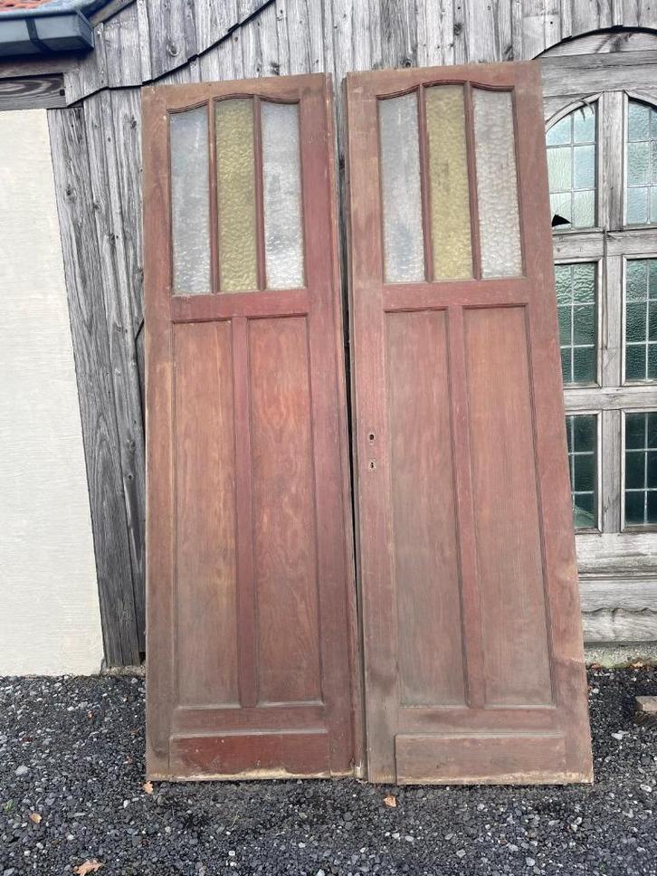 houten deuren, Doe-het-zelf en Bouw, Deuren en Vliegenramen, Zo goed als nieuw, Binnendeur, 200 tot 215 cm, 120 cm of meer, Hout