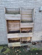 Verticale tuin met 6 houten bakken. 180cm x 120cm, Jardin & Terrasse, Bacs à fleurs & Jardinières, Enlèvement, Jardin
