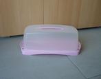 Roze rechthoekige taartdoos taartbox cake bewaardoos taart, Huis en Inrichting, Keuken | Tupperware, Ophalen of Verzenden