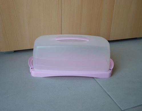 Roze rechthoekige taartdoos taartbox cake bewaardoos taart, Maison & Meubles, Cuisine| Tupperware, Enlèvement ou Envoi