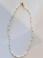 Handgemaakte ketting, Handtassen en Accessoires, Kettingen, Ophalen of Verzenden, Nieuw, Wit, Overige materialen