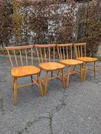 Set toffe vintage spijlenstoelen, Ophalen, Gebruikt, Vier