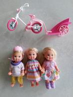 3x Shelly Barbie + fiets, Kinderen en Baby's, Ophalen of Verzenden, Zo goed als nieuw, Barbie