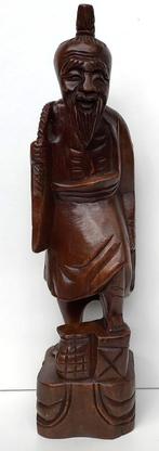 Figurine d'un pêcheur chinois, magnifiquement sculptée, Antiquités & Art, Art | Sculptures & Bois, Enlèvement ou Envoi