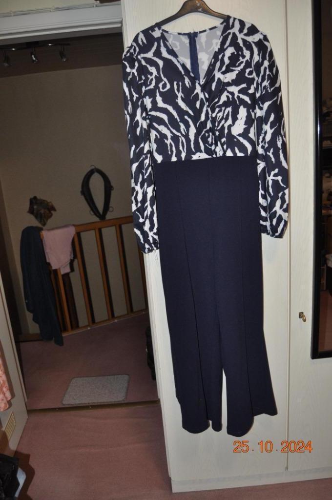 Salopette de soirée deux tons, Kleding | Dames, Jumpsuits, Zo goed als nieuw, Blauw, Ophalen of Verzenden