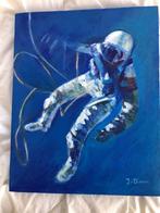 Jan van Diemen  Gesigneerd  astronaut  olieverf op doek ca 4, Antiek en Kunst, Kunst | Schilderijen | Klassiek, Ophalen of Verzenden