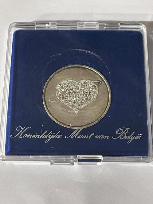 Levenslijn-munt ( zilver) 24-3-1990, Timbres & Monnaies, Pièces & Médailles, Argent, Enlèvement ou Envoi