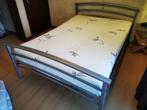 Metalen bed: 140cmx200cm incl.lattenbodems, Huis en Inrichting, Slaapkamer | Bedden, Ophalen, Gebruikt, 140 cm, Twijfelaar