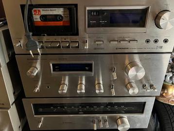 Stereosysteem, Pioneer vintage jaren 70 blauw display beschikbaar voor biedingen