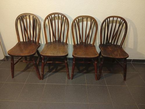 Set van 4 Windsor-stoelen, Antiek en Kunst, Antiek | Meubels | Stoelen en Sofa's, Ophalen
