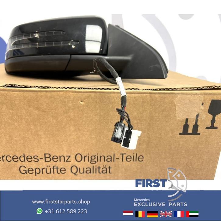 W176 zijspiegel Mercedes A Klasse zwart ELEKTRISCH INKLAPBAA, Auto-onderdelen, Spiegels, Mercedes-Benz, Gebruikt, Ophalen of Verzenden