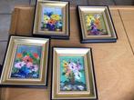 4 schilderijen bloemen, Ophalen