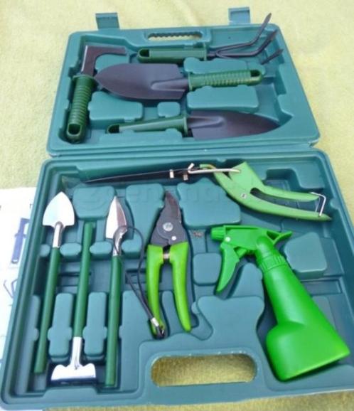10 Dlg. Tuingereedschap in Koffertje SPLINTERNIEUW ap 21.99€, Tuin en Terras, Hand-tuingereedschap, Nieuw, Ophalen of Verzenden