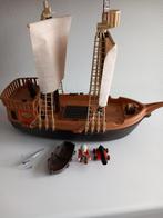 Piratenboot van playmobil, 5 piraten, boot,kannon en koffer, Gebruikt, Ophalen of Verzenden