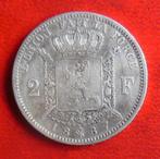 1867 2 francs Léopold 2 - port 1,50 euros par courrier, Zilver, Ophalen of Verzenden, Zilver, Losse munt