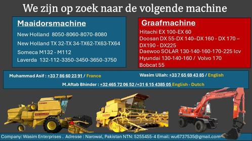 Gezocht New Holland maaidorsers model 8050/8060/8070/8080, Zakelijke goederen, Landbouw | Tractoren, New Holland, Ophalen