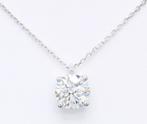 4 Karaat Diamand (Lab Grown) VVS2-14 Karaat Witgoud Ketting, Handtassen en Accessoires, Kettingen, Met edelsteen, Wit, Info@igi.org