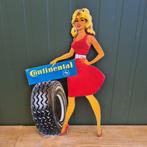 Pin-up reclamebord Continental Tyres - Brigitte Bardot, Verzamelen, Ophalen of Verzenden, Reclamebord