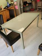 Tafel en stoelen gratis af te halen, Huis en Inrichting, Tafels | Eettafels, Ophalen, Gebruikt, Vijf personen of meer, Glas
