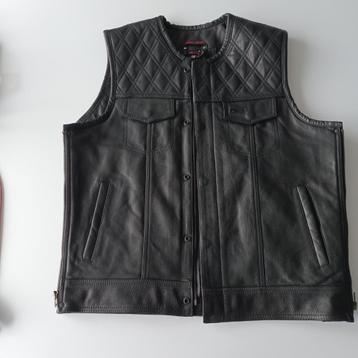Custom Biker lederen vestje - diamand stitching - NIEUW beschikbaar voor biedingen