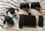 Sony Playstation 2 slim + 3 games, Games en Spelcomputers, Spelcomputers | Sony PlayStation 2, Zwart, Met 2 controllers, Ophalen of Verzenden