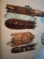 Set Afrikaanse maskers 4 stuks, Antiek en Kunst, Ophalen