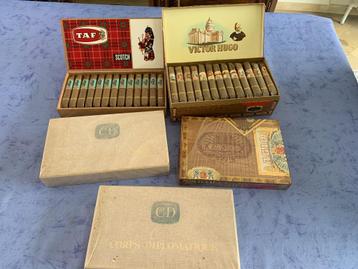 Lot de 5 boîtes à CIGARES complètes tabac collection